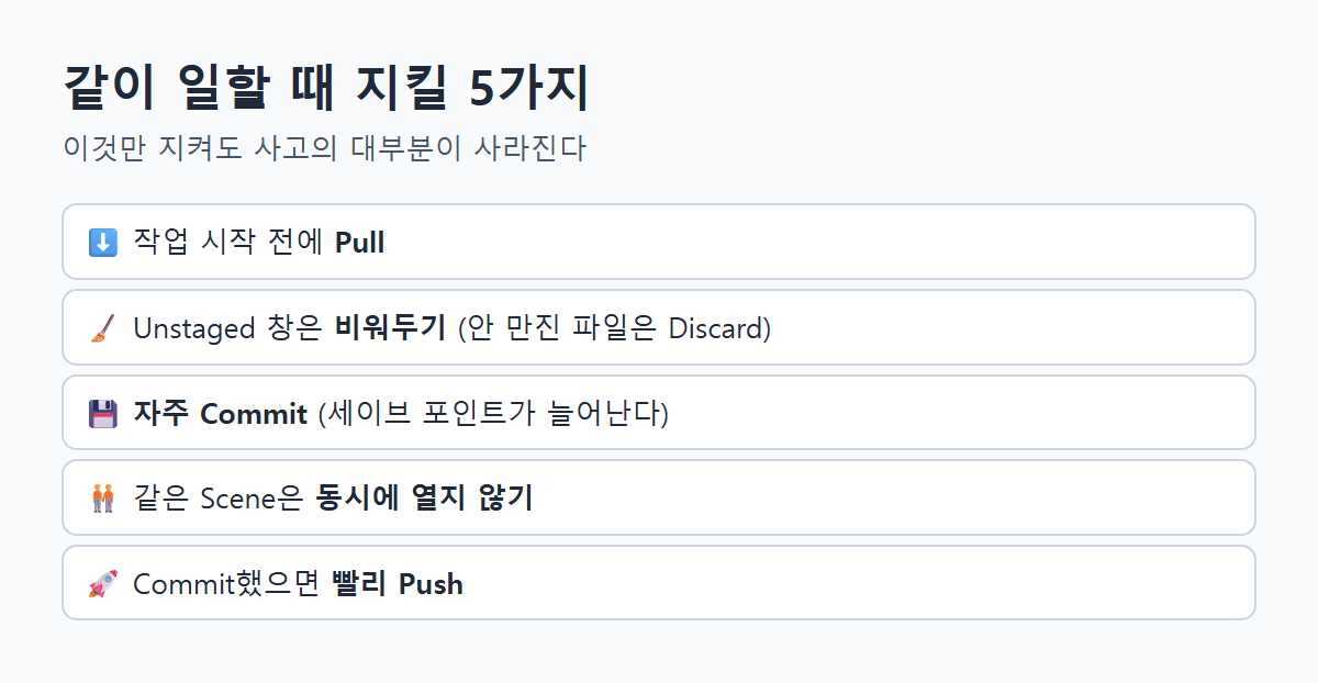 같이 일할 때 지킬 5가지