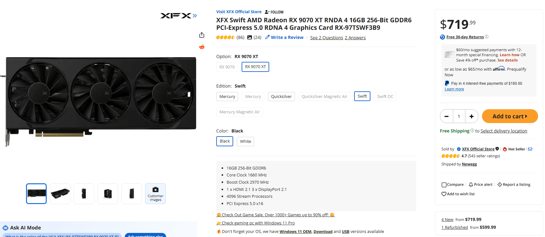 GPU prices for current-gen Nvidia and AMD