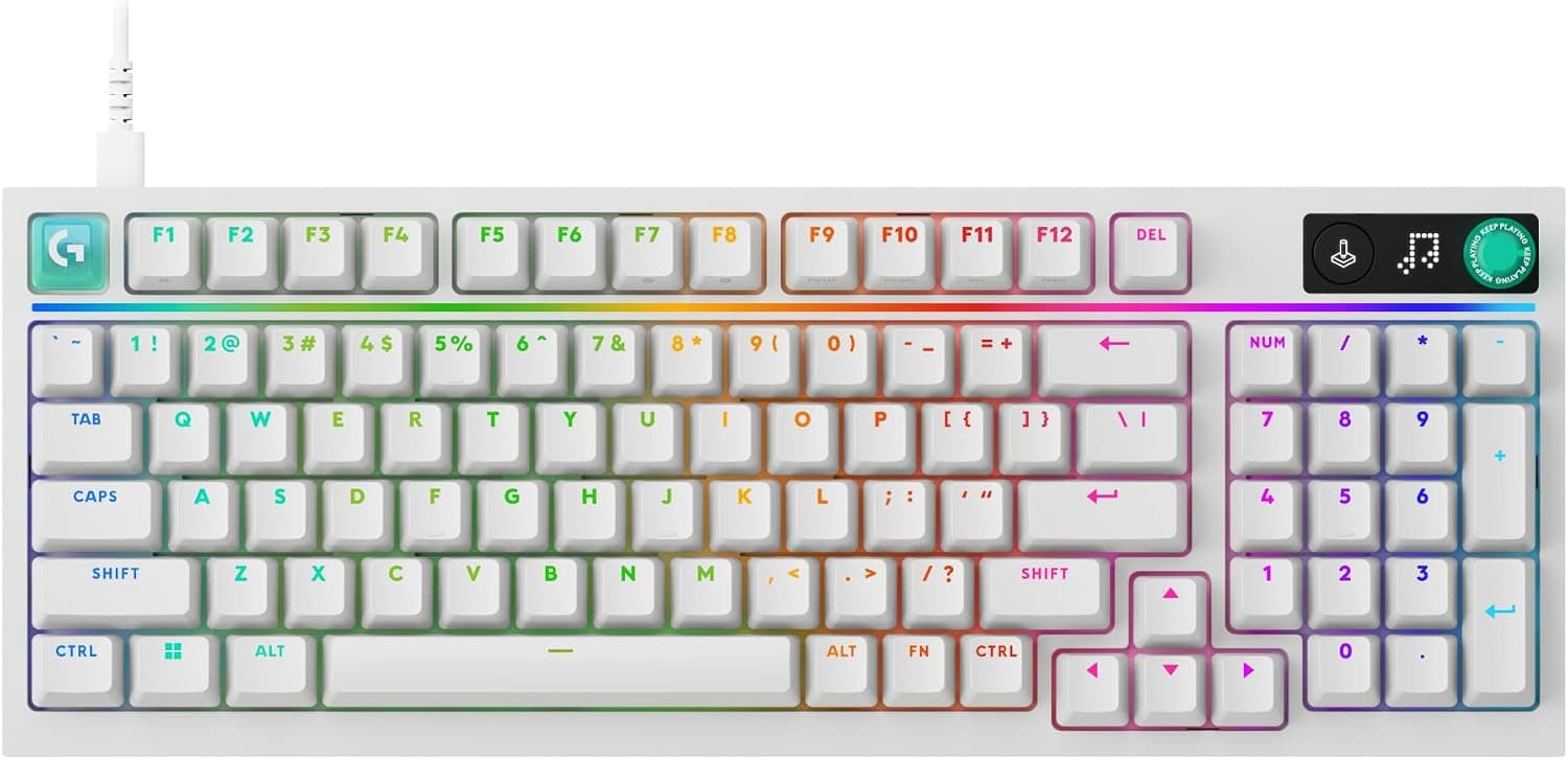 The Logitech G316 X 98 wired mechanical keyboard in white