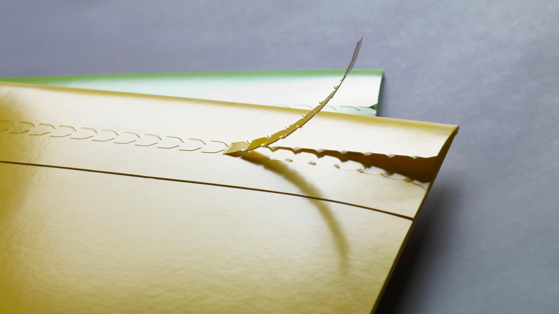 Ripped envelope