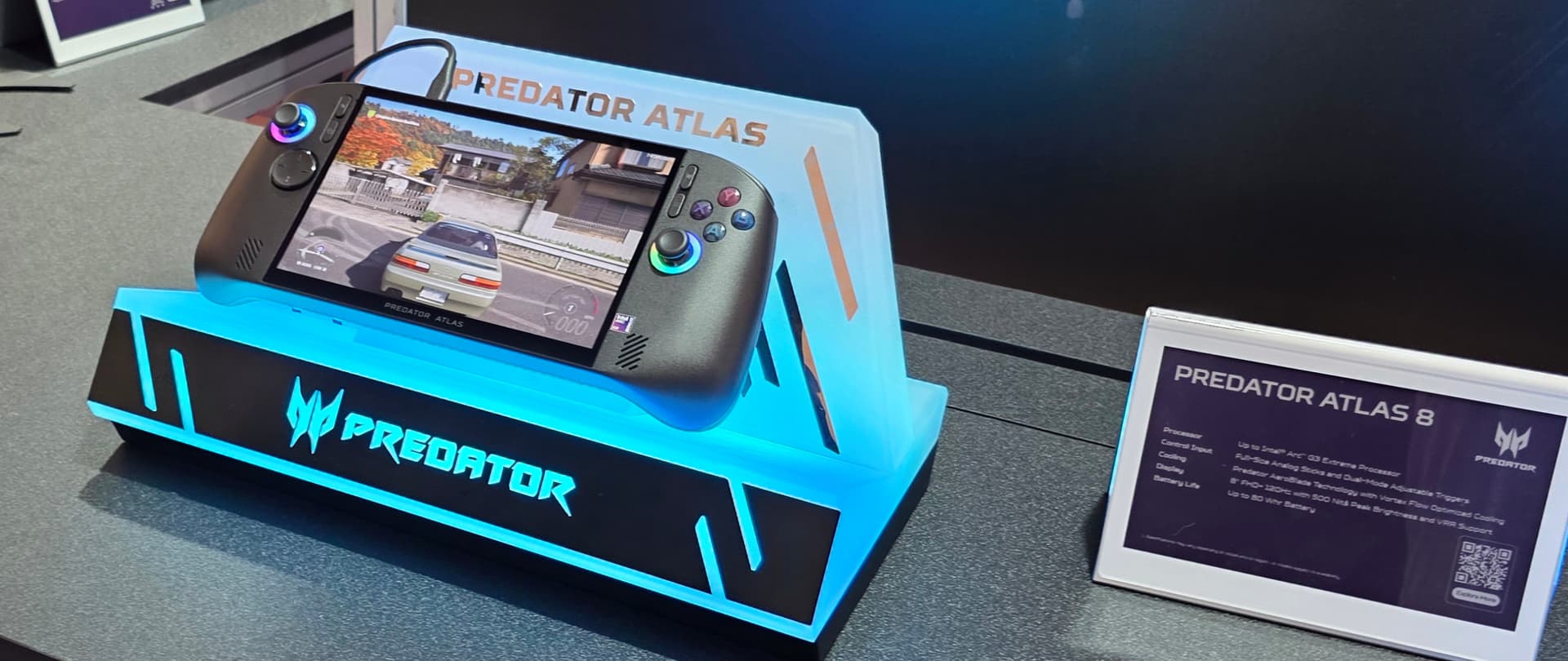 Acer Predator Atlas 8 Handheld on a desk