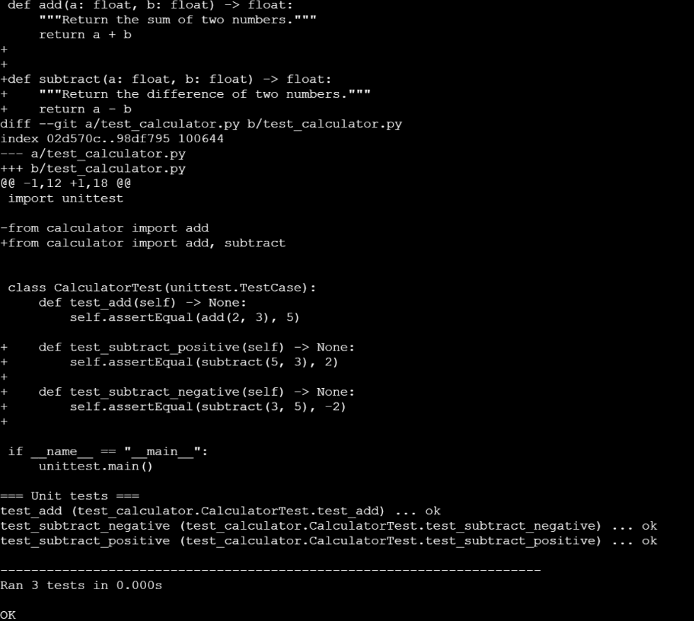 Kiro Crewによるコード変更とテスト結果