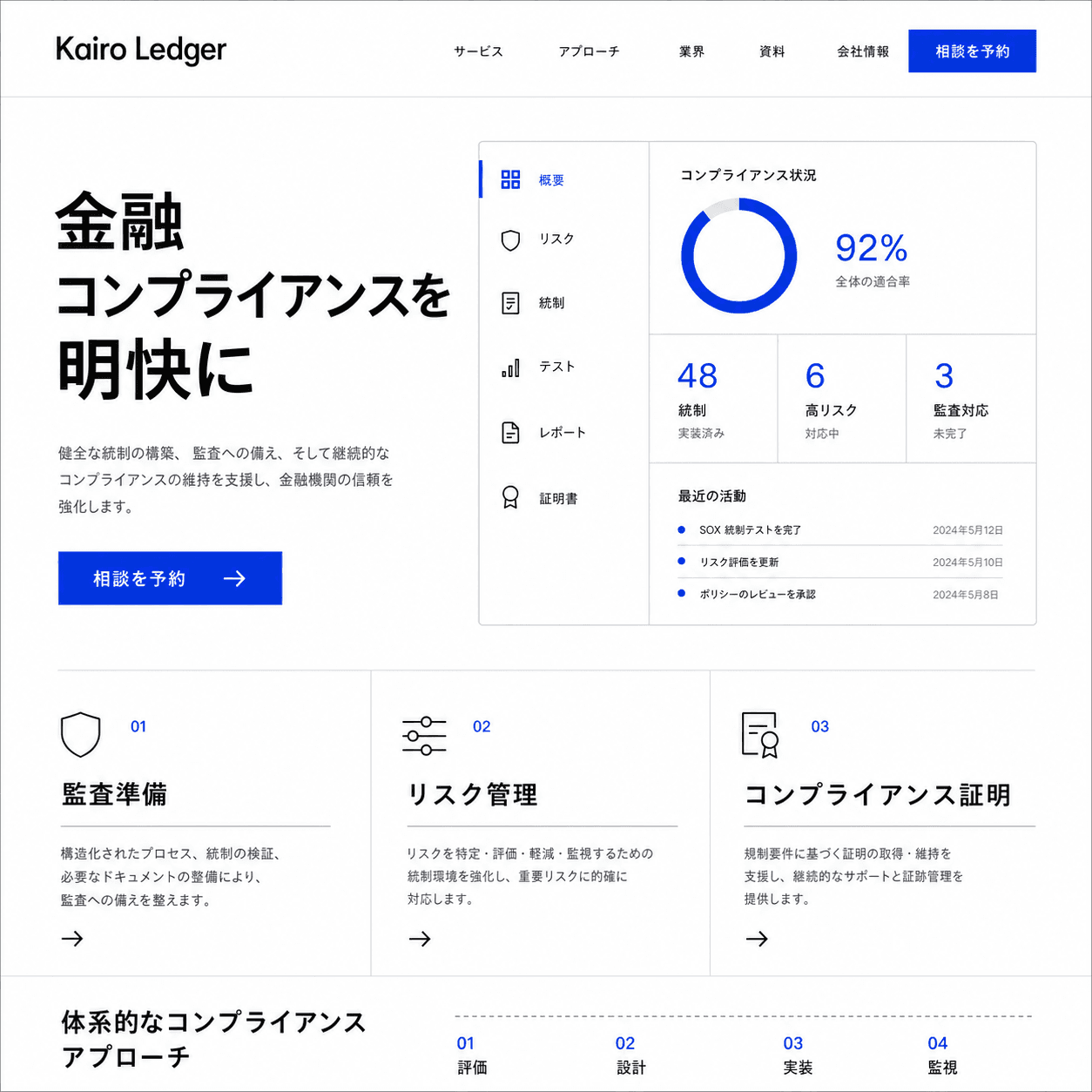 B2B企業サイト向けミニマリズム & スイススタイルの参考図