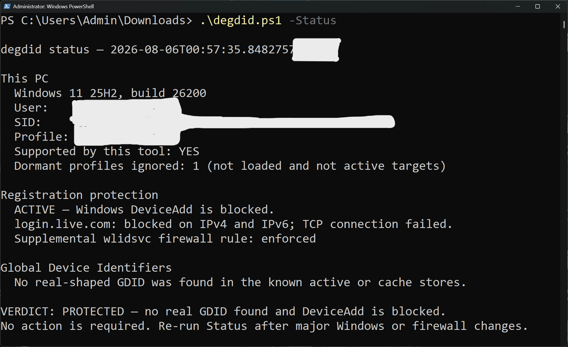 Running the deGDID script