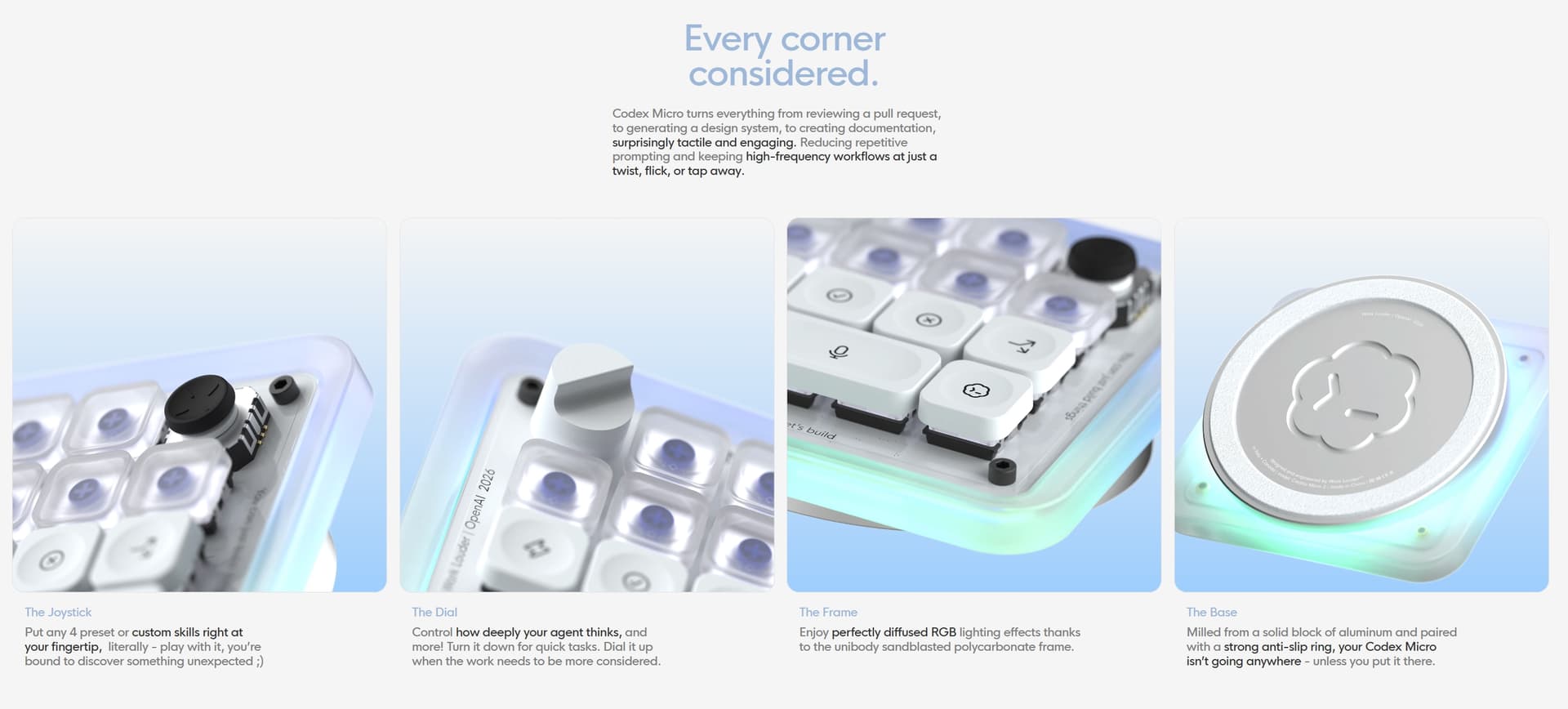 OpenAI x WorkLouder Codex Micro