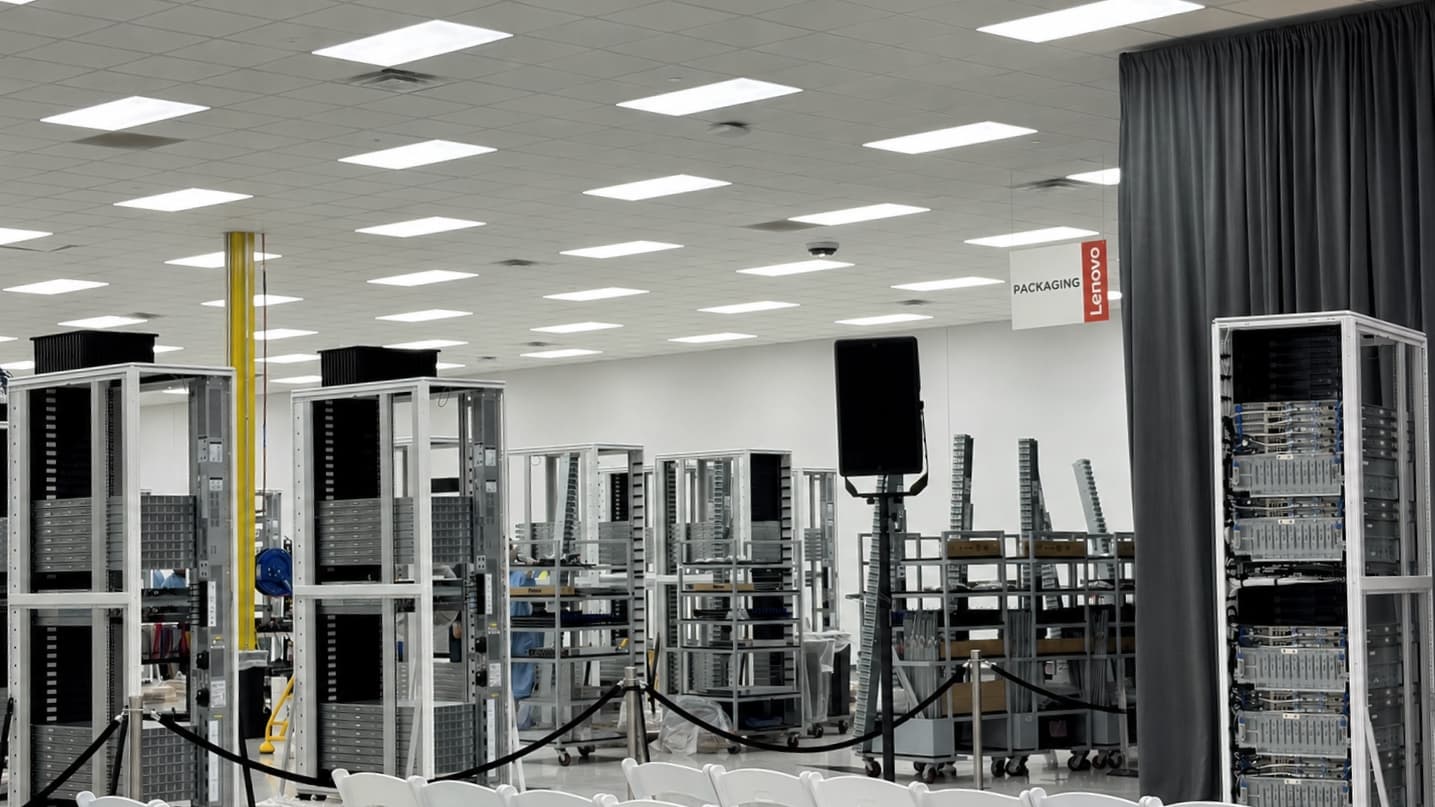 Lenovo North Carolina AI server manufacturing tour