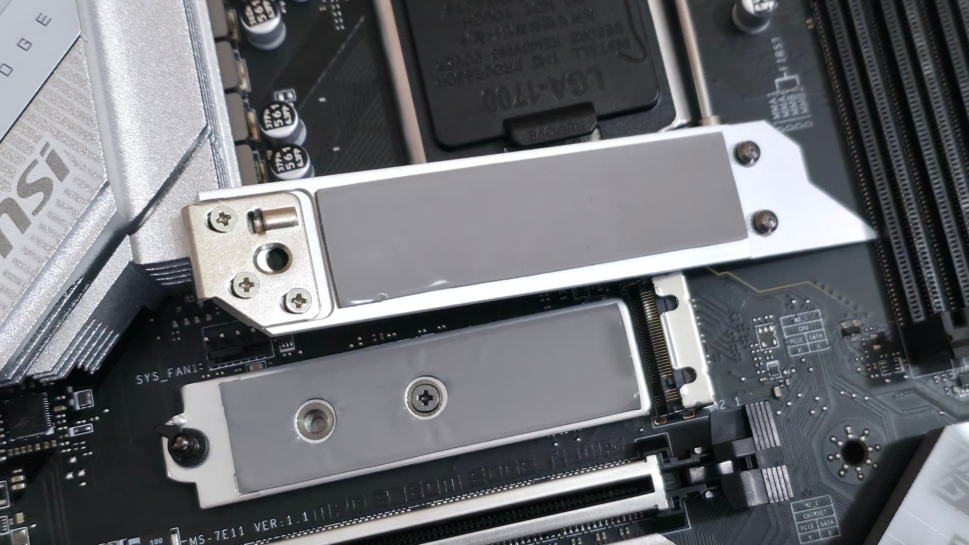 Testing motherboard m.2 heatsinks