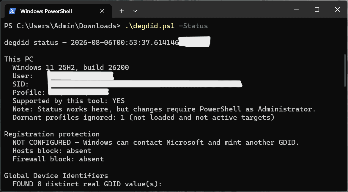 Running the deGDID script