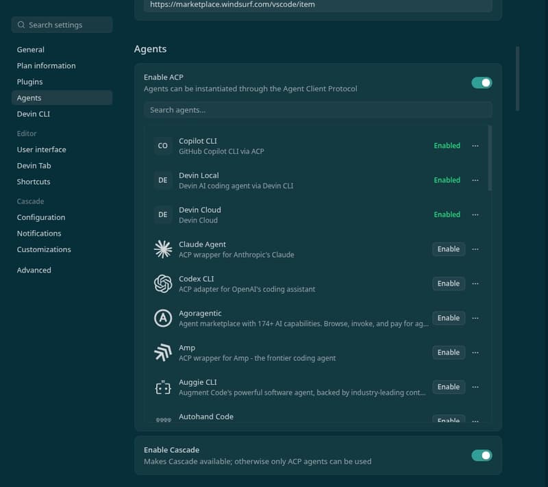 ACP integrations