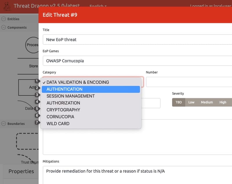 Create a OWASP Cornucopia threat