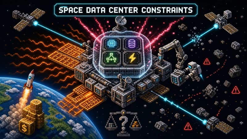 Space data centers constraints