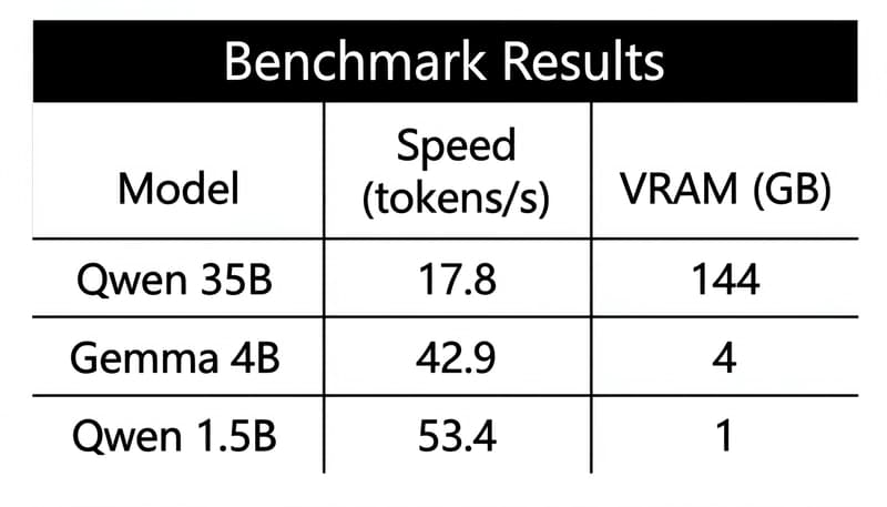 Benchmark results comparison
