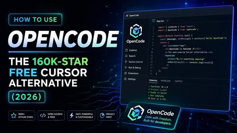 How to Use OpenCode — The 160K-Star Free Cursor Alternative (2026)