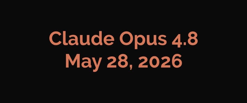 Claude Opus 4.8 release banner — May 28 2026, agentic coding 69.2 percent, Fast Mode 2.5x speed