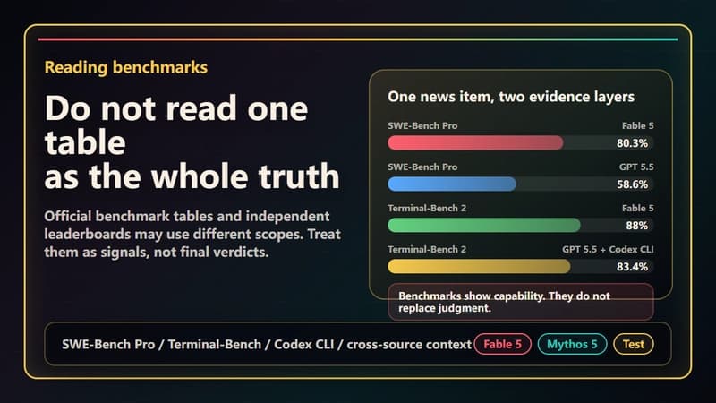 Do not read one benchmark table as the whole story