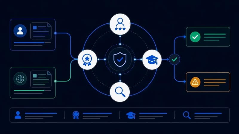 Google E-E-A-T framework showing experience, expertise, authoritativeness and trust as the quality signals that determine whether AI-generated or human content ranks.