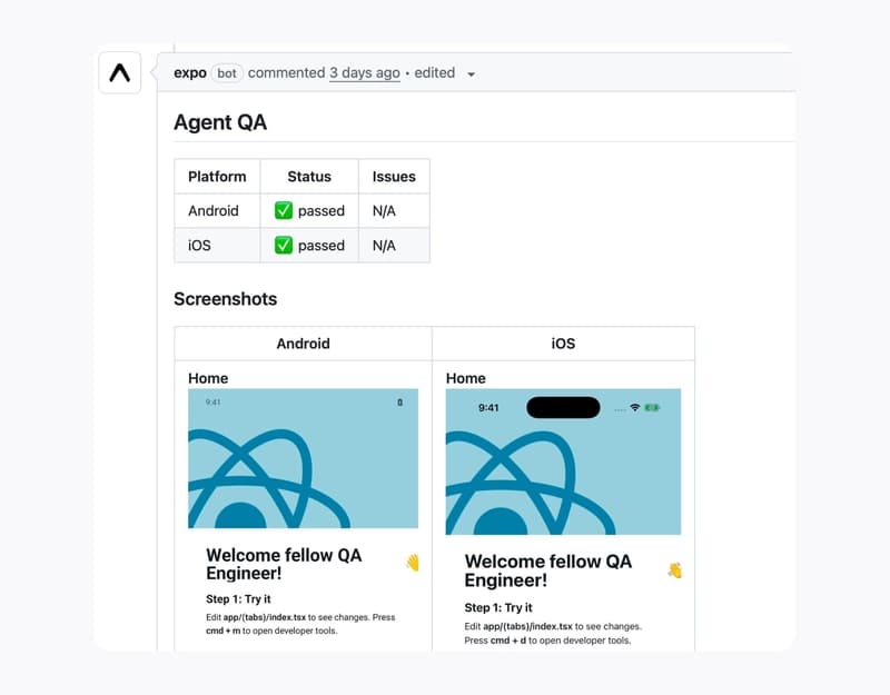 QA Agent before and after