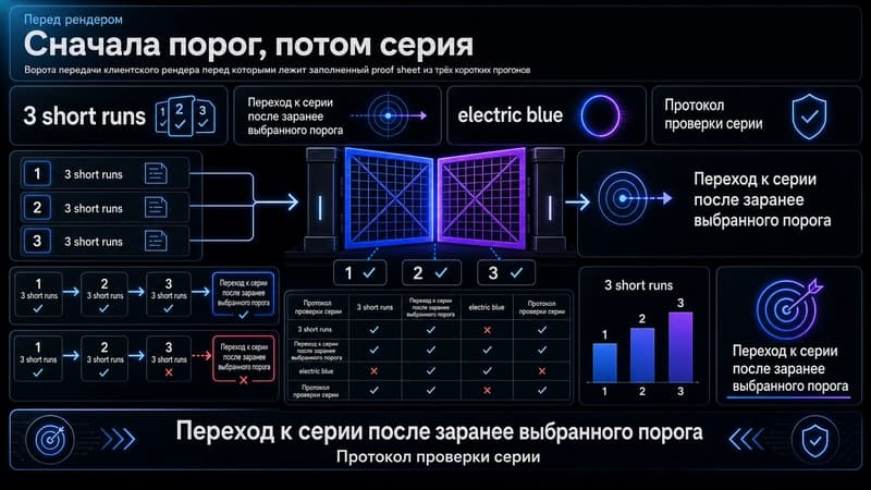 Сначала порог, потом серия