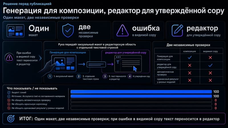 Передача текста из генерации в редактор