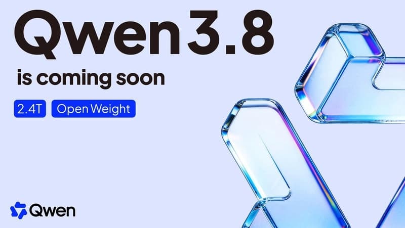 Qwen3.8 is launching and going open-weight soon! With a ...