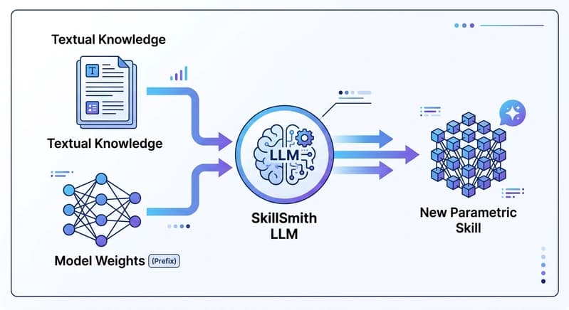 SkillSmith: ผสานความรู้ข้อความกับน้ำหนักโมเดลเข้าด้วยกัน