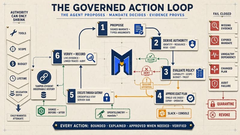 The governed action loop