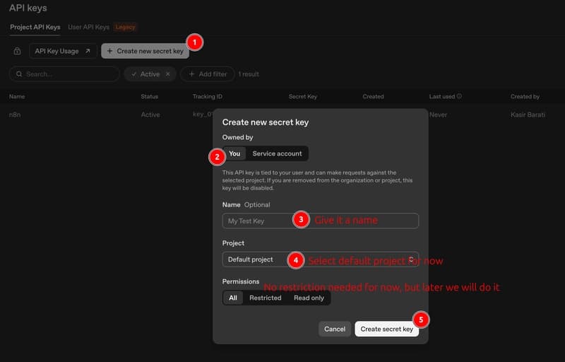 Generate a new API key