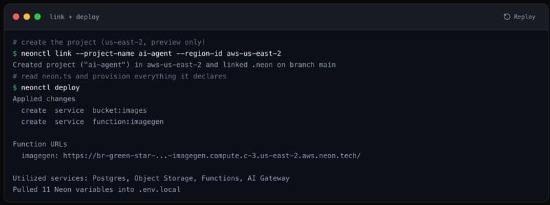 link + deploy
