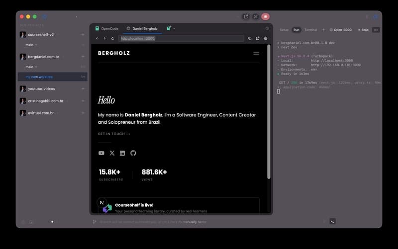 Built-in browser