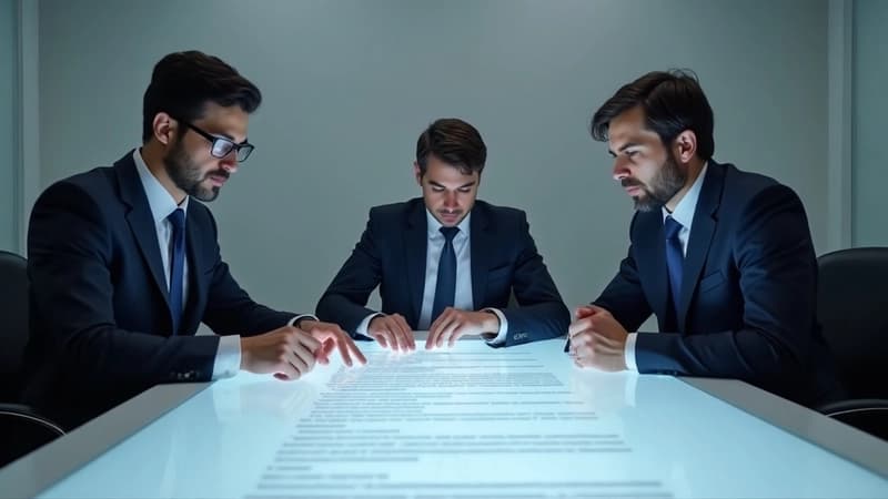 Legal liability flow chart from AI model provider to deploying business showing accountability handoffs