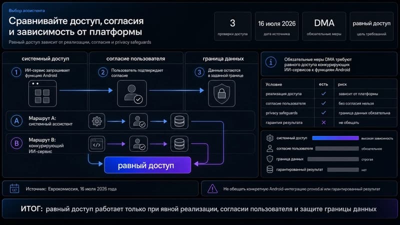 Матрица выбора ассистента: доступ, согласие и граница данных