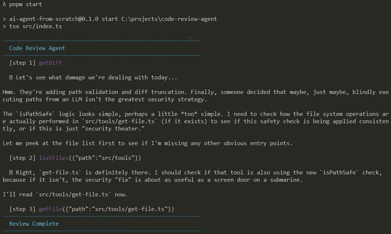 Steve's agent code review