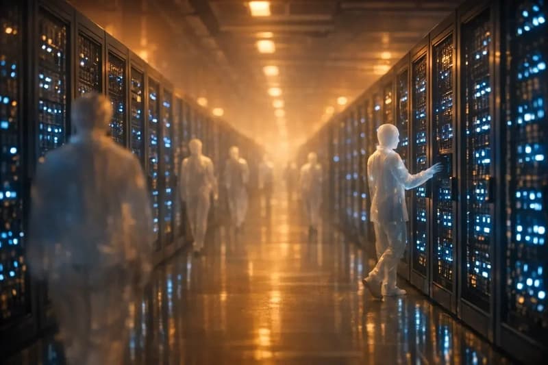 Industrial infrastructure representing the enormous energy and capital required to sustain AI-driven search systems