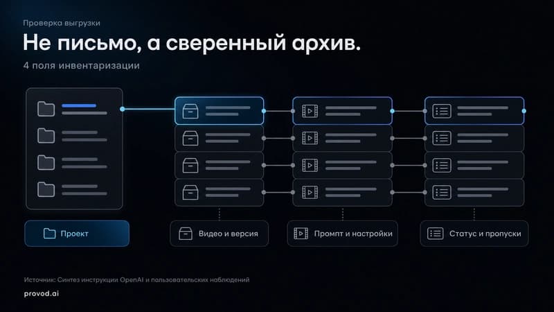 Схема проверки архива Sora