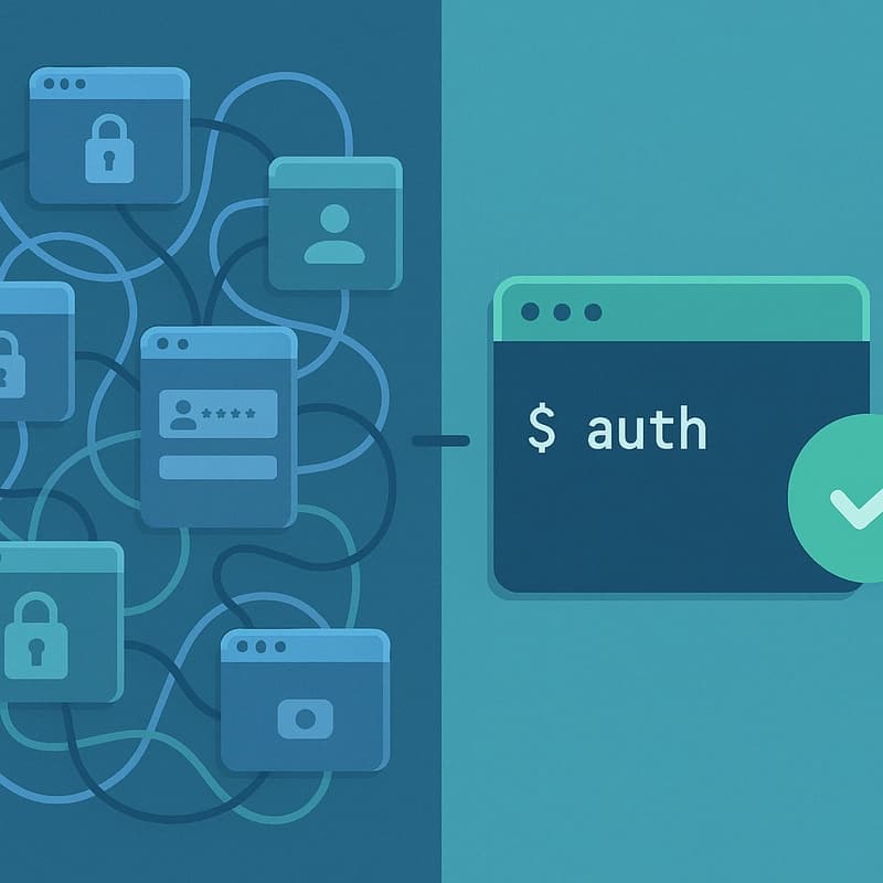 The Agent-Native Stack Hero — split workflow showing complex OAuth vs instant agent deployment