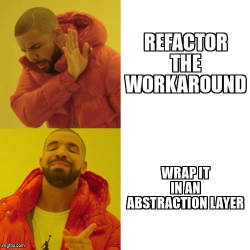 Drake meme: disapproving at