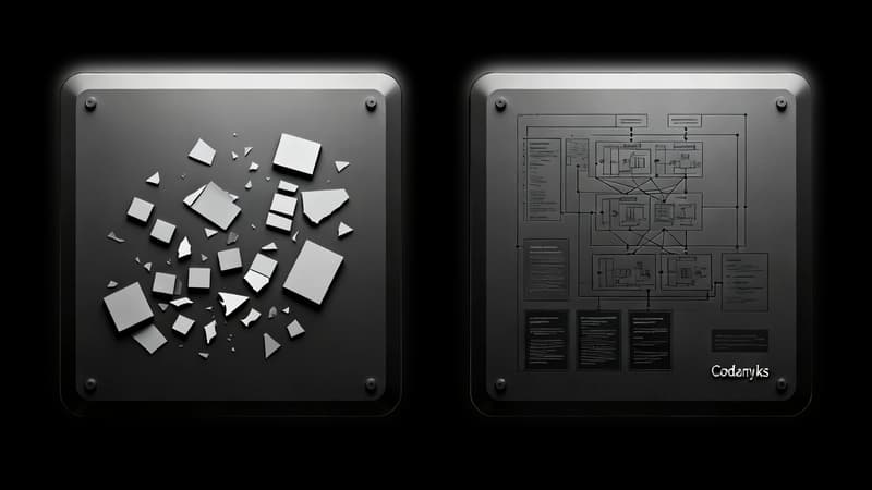 Show two identical AI reasoning cores.