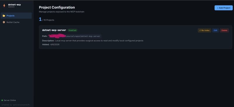 Configuration UI of sharp-mcp