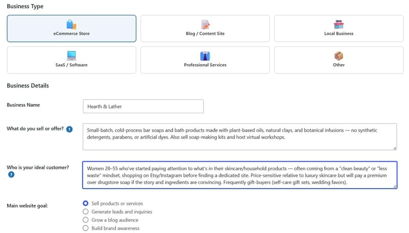 Business DNA profile