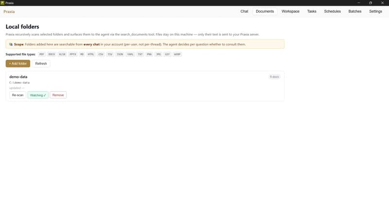 Documents tab