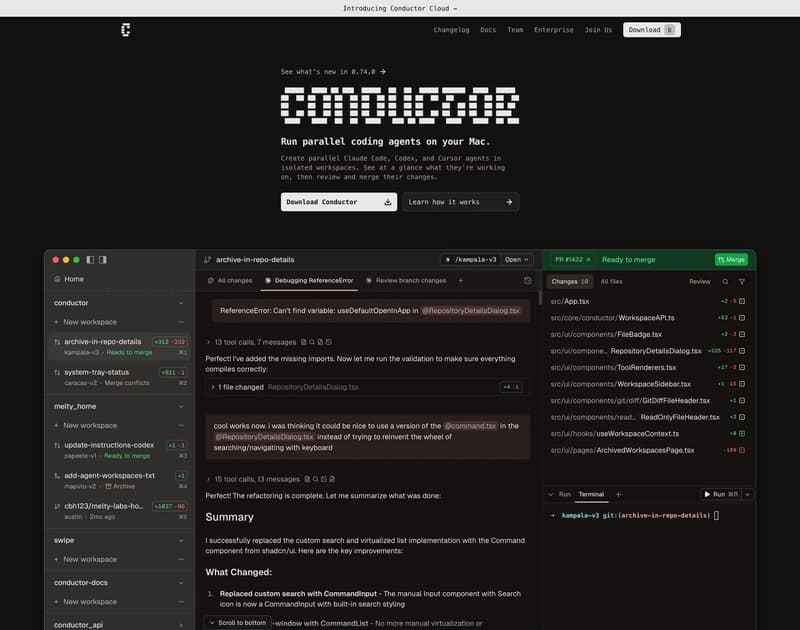 Conductor homepage