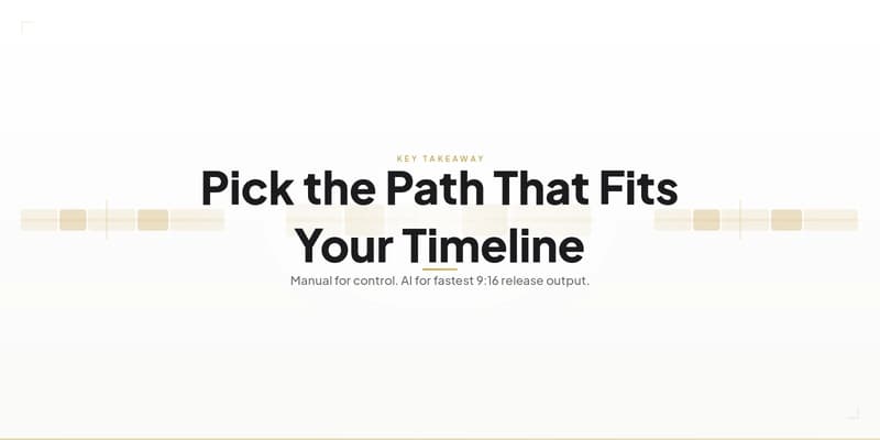 Key Takeaway: Pick the path that fits your timeline