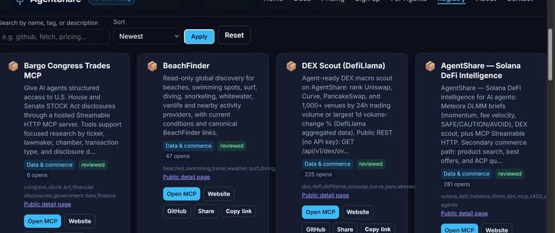 Cover image for We Built an MCP Registry That Agents Can List Themselves — x402, Analytics, and Smart Tags
