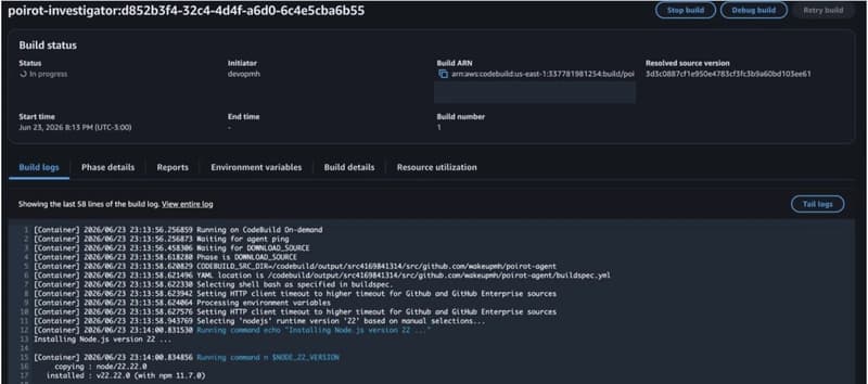 code build running