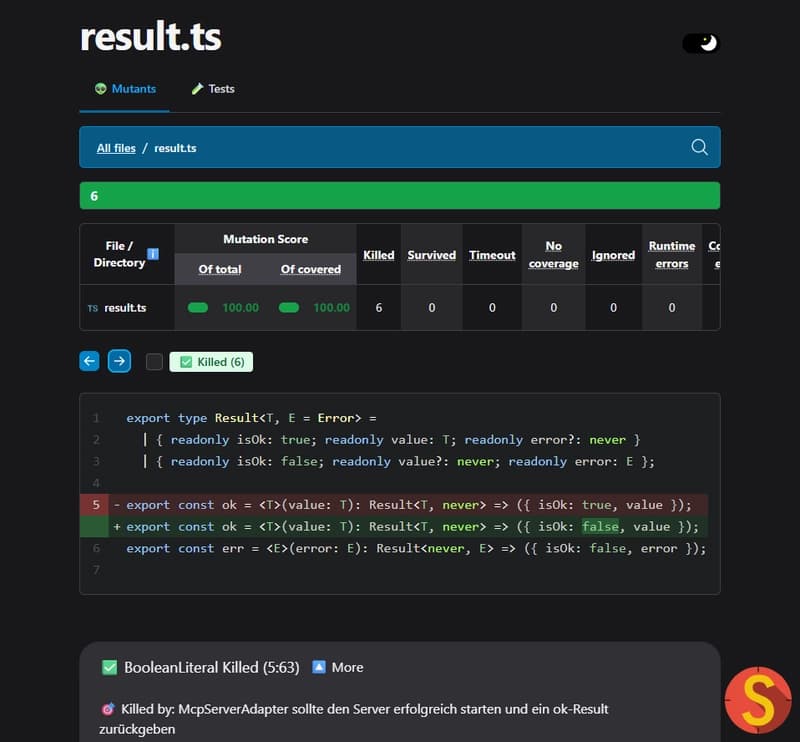 Mutant In-Line Code Diff