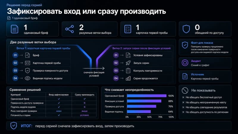 Зафиксировать вход или сразу производить