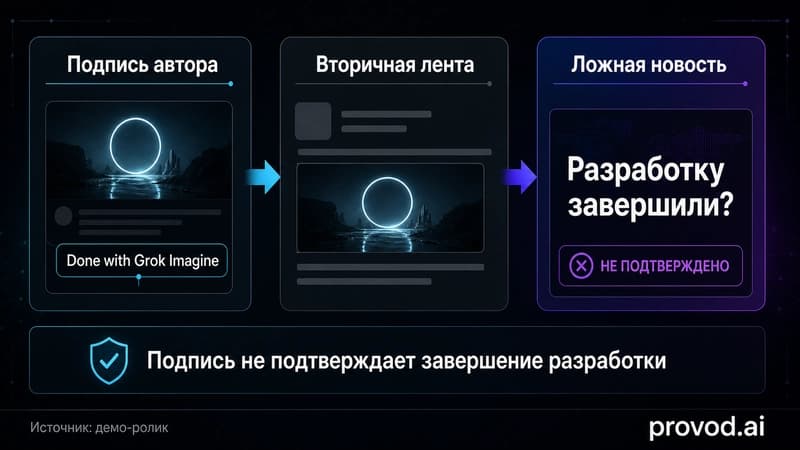 Хронология: как подпись Done with Grok Imagine во вторичных лентах стала новостью о завершении разработки