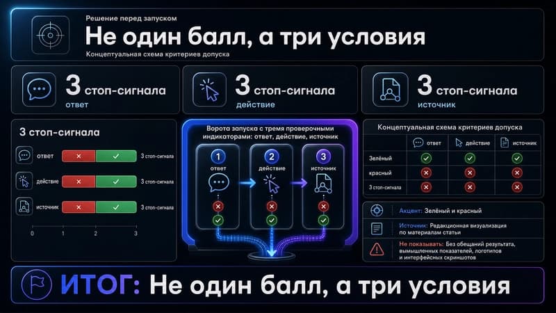 Три условия допуска агента к запуску