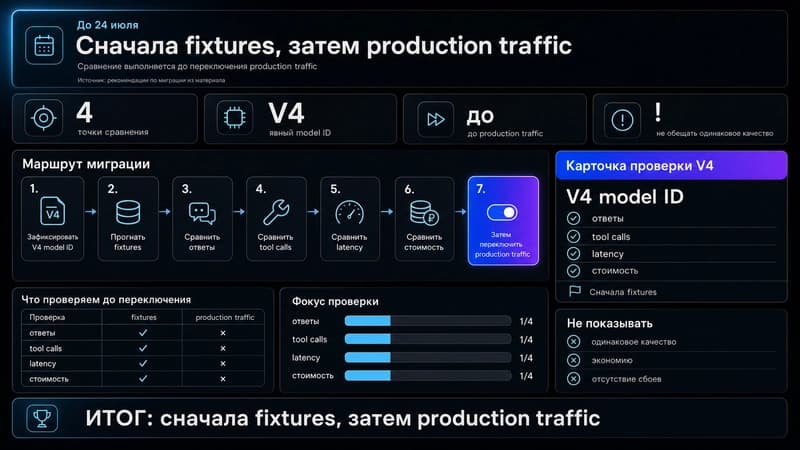 Проверить миграцию на явный V4 model ID