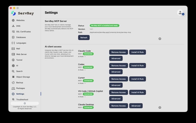 ServBay One-Click Site Building